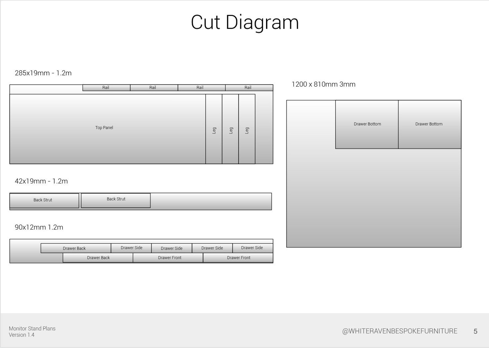Mid-century Monitor Stand DIY Build Plans Woodworking - Etsy