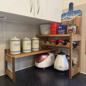 DIY Corner Shelf Plans: Built-In Wine Rack for Your Kitchen! - Step-by-Step Instructions - Instant Download