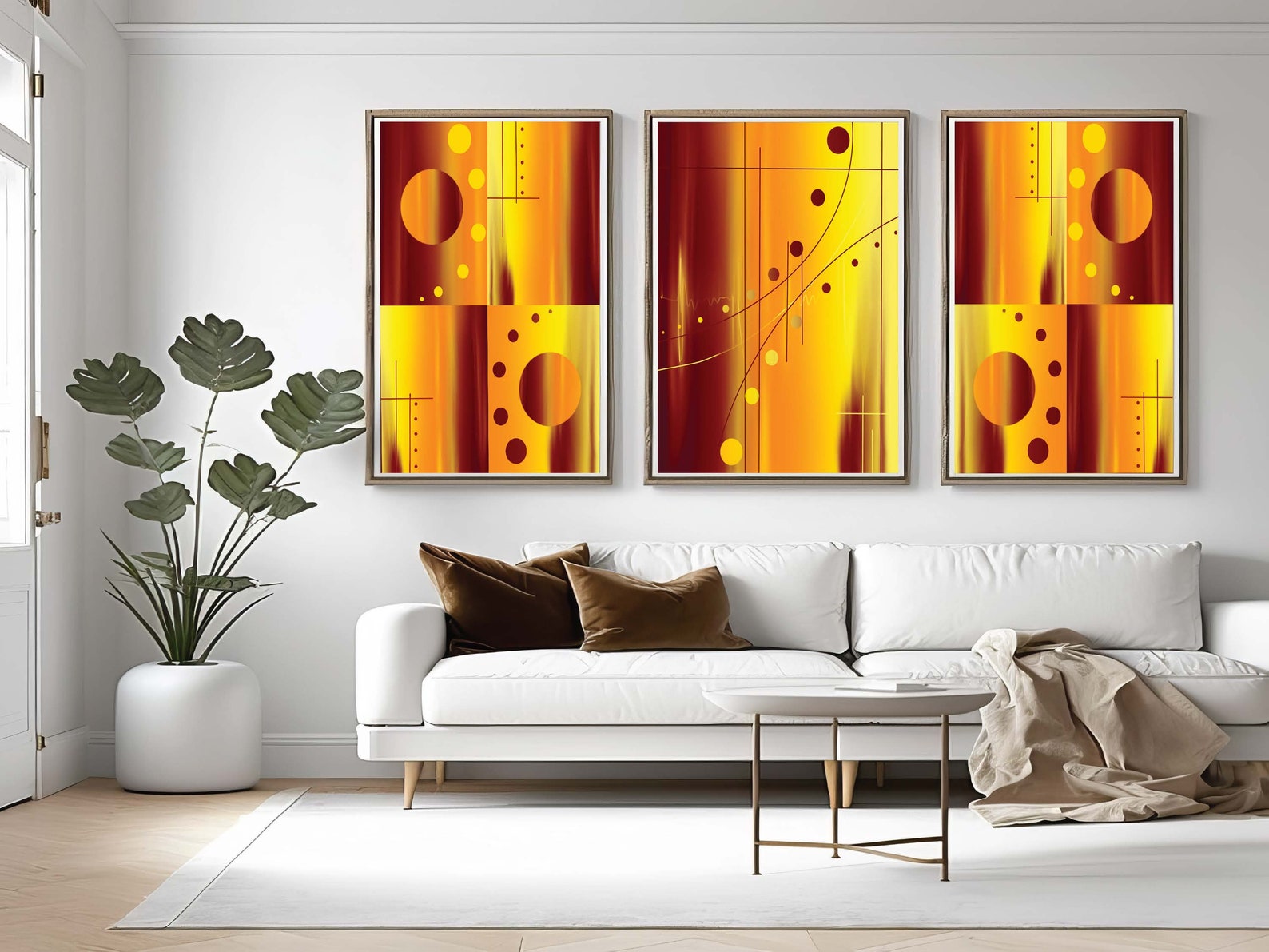 Art Bundle 3-piece Set Abstract Art Colorful Decor Home Decor Living ...