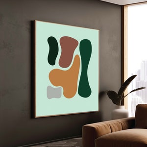 Mid Century Art Print, Neutral Home Decor Wall Art, Minimalist Gallery Wall Decor, Modern Art Print, Living Room Decor