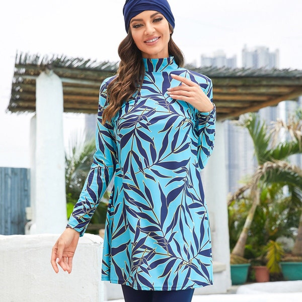 Muslim Modest Swimwear For Women Full Cover Islamic Long Sleeve Burkini