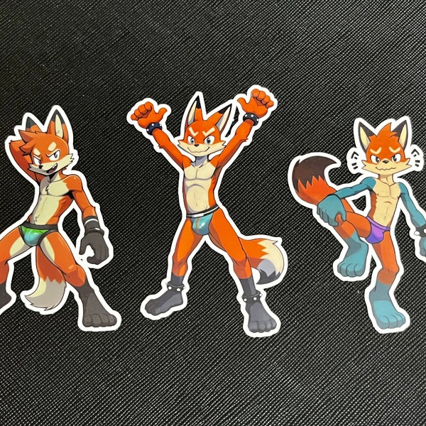 Fox Jox Stickers