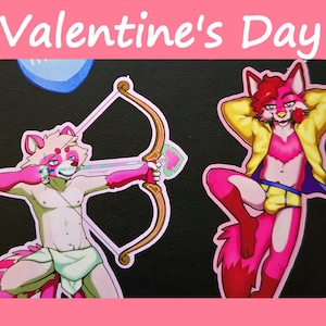 Valentine&#39;s Day -- Furry Vinyl Stickers