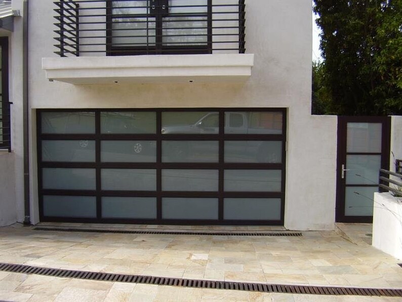 14 X 8 Full View Modern Garage Door With Matte Black Finish Etsy