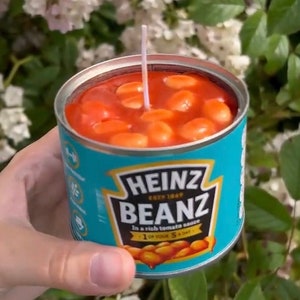 Heinz Baked Beans Candle Set with Beans on Toast Unique Fake Food Candle Realistic Funny Gift