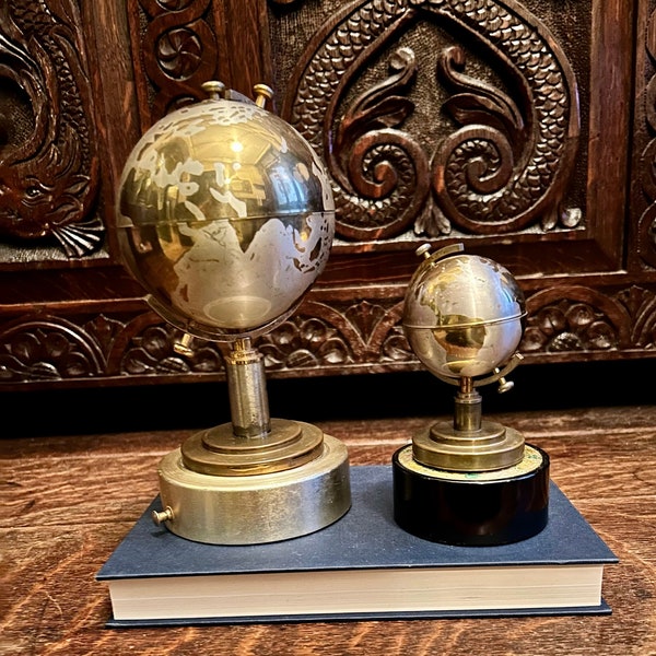 1950s Globe Cigarette Dispenser and Globe Table Lighter with musical box by Windmill