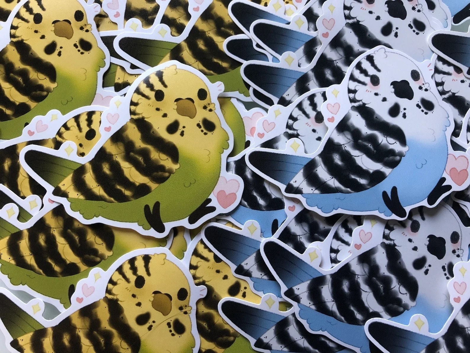 Budgie Sticker Cute Kawaii Borb Birb Sticker Hand Made Gift Pet Birds ...
