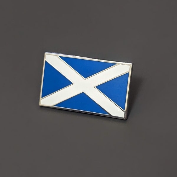 Scottish Flag Enamel Pin. Scotland Hard Enamel Pin for patriots, football, rugby fans.