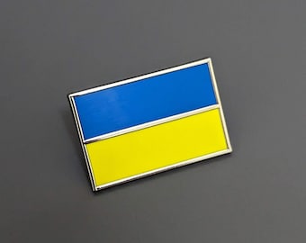 Ukraine Flag Hard Enamel Pin. High Quality Ukraine Pin Badge for patriots and supporters of Ukranians.