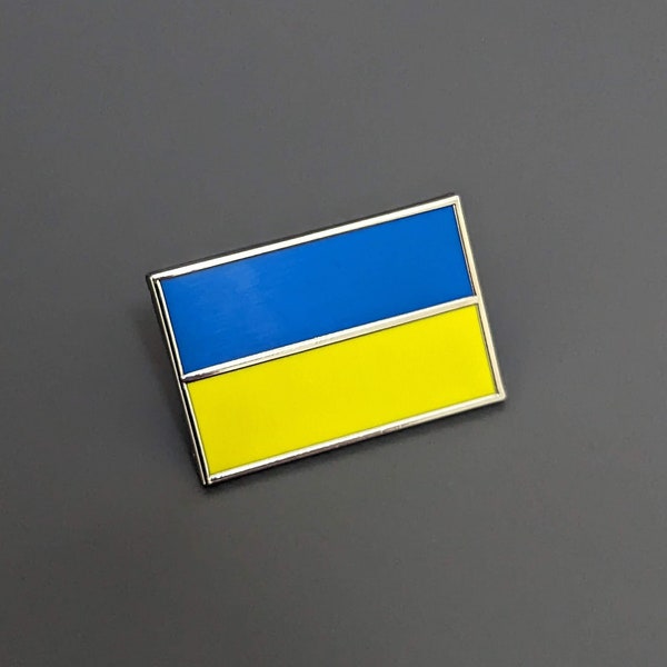 Ukraine Flag Hard Enamel Pin. High Quality Ukraine Pin Badge for patriots and supporters of Ukranians.