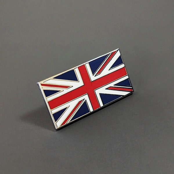 British Flag Hard Enamel Pin. High Quality English Pin Badge for royalists, patriots, Olympics, sports