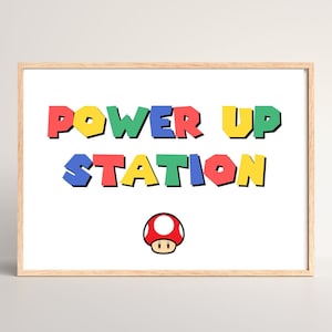 Panneaux modifiables de Table Super Mario Bros, décoration de fête d'anniversaire Super Mario, téléchargement immédiat de Mario moderne