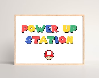 EDITABLE Super Mario Bros Table Signs, Super Mario Birthday Party Decor, Modern Mario Instant Download
