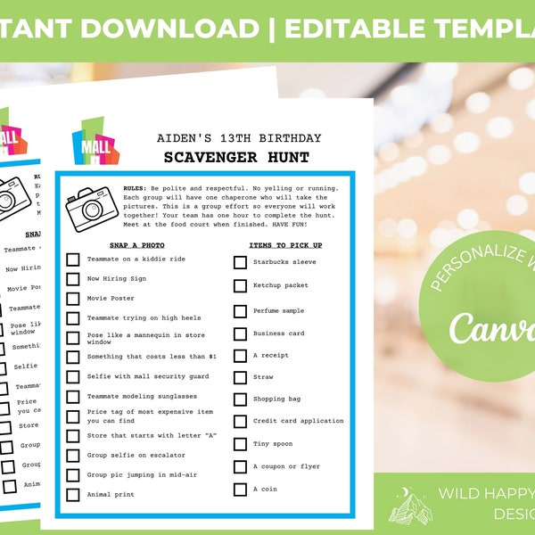 Teen Scavenger Hunt - Etsy