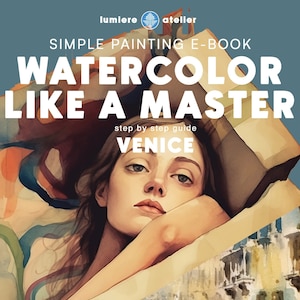 Książka o malowaniu akwarelami Venice w formacie PDF | Przewodnik krok po kroku | Akwarela DIY | Wydruki cyfrowe | Farba podróżna | Dla każdego