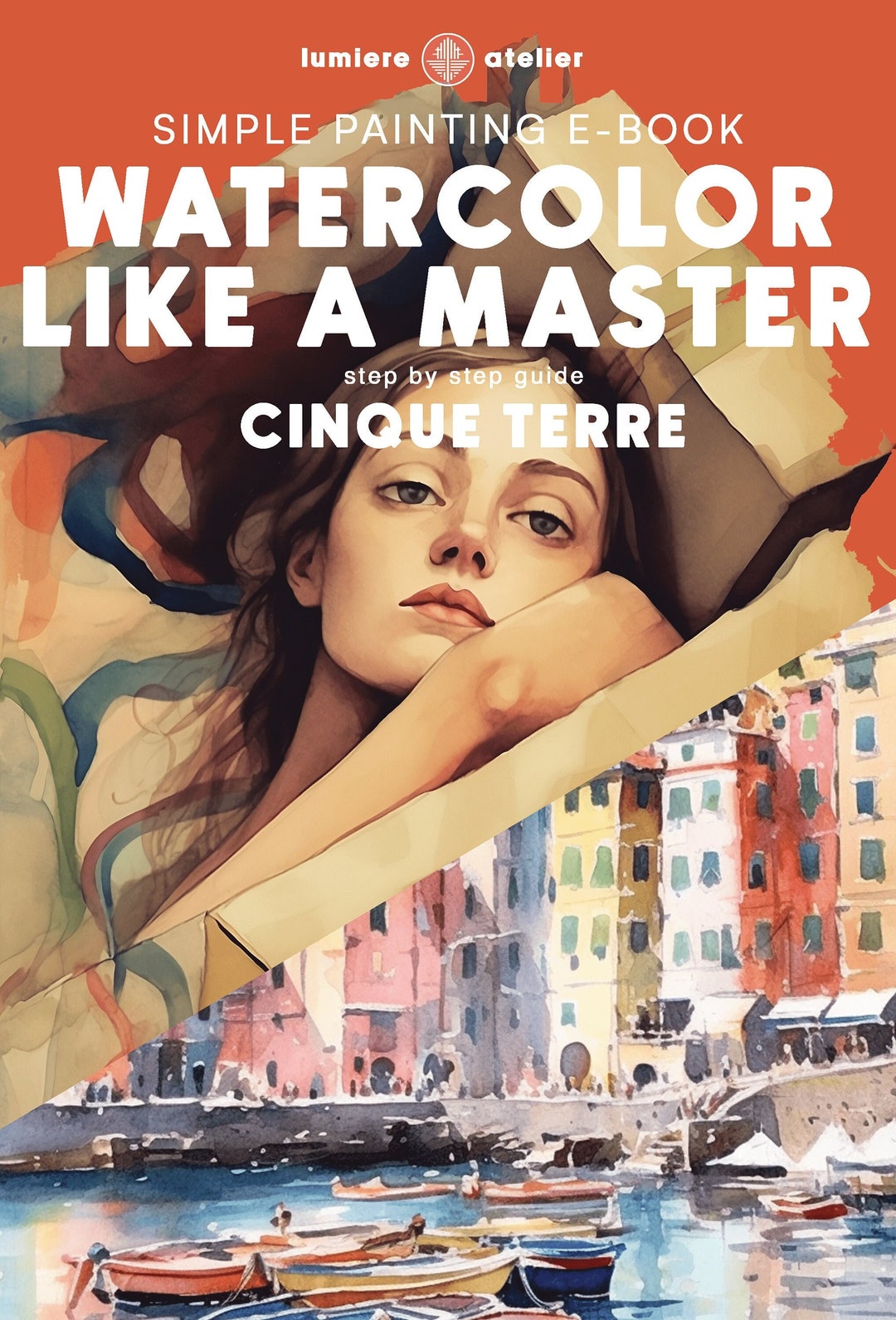 Cinque Terre Watercolor Painting Book PDF Stepbystep Guide Etsy