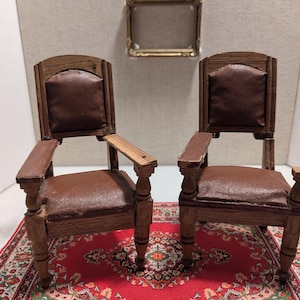 2 chairs for the dollhouse, historicism, original antique