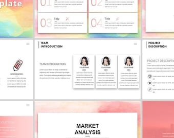 Business PowerPoint Template: Red & White Magazine Style (PPTX Files)