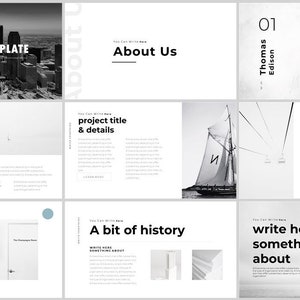 56 pages Creative Minimal Infographics Presentation of PPT Templates, Corporate presentation Clear Slides, Pitch Deck, Business Plan