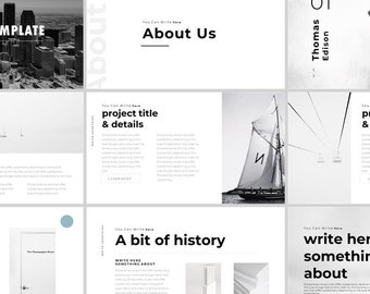 Minimalist Business PowerPoint Template: 56 Clear Slides