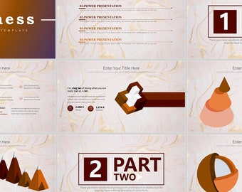 Modern Business PowerPoint Template: Strategic Planning, Company Introduction (PPTX Files)