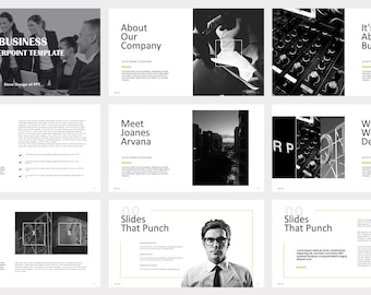Modern Business PowerPoint Template: 70-Page Presentation