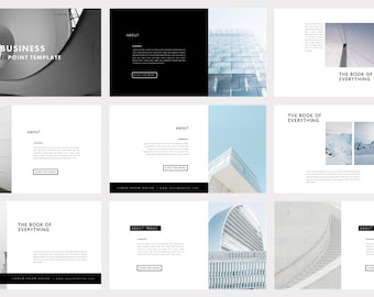 50 Pages Business PowerPoint Template: Creative Pitch Deck (Digital Download)