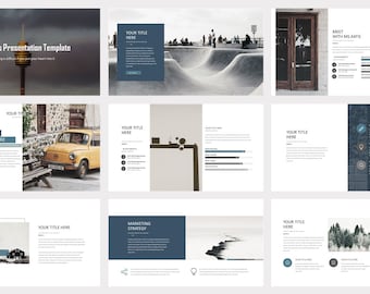 Magazine Style Business PowerPoint Template: 74 Modern Slides