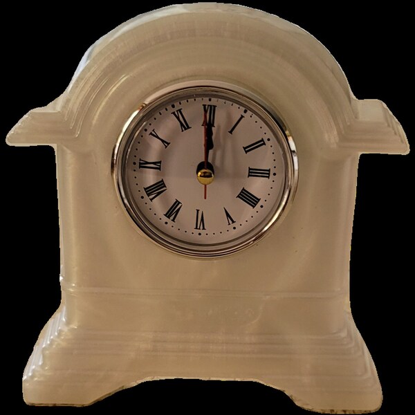 White Mantle Clock Etsy