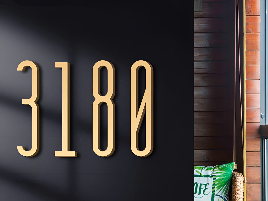 Plastic House Numbers Yard Large Signs Modern Address Etsy