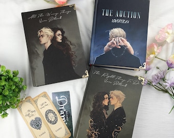 Rights and Wrongs Dramione Trilogy Complete 3-Book Hardcover Set | The Auction, TRTTD, ATWT | Fanfiction Custom Bind | Bookish Gift