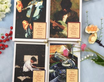 The Cadence of Part-Time Poets Complete Set Books 1-4 by Motswolo Hardcover Collection with Gold Metal Corners | Vintage and Poetic Vibes