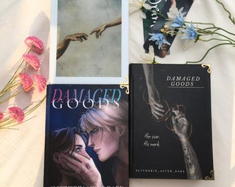 Damaged Goods Dramione Fanfiction Physical Book | Custom Handbound Hardcover | Slytherin After Dark - Draco Fanfic Bookish Gift