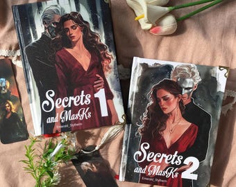 Colección de libros Secretos y Máscaras Vol. 1 y 2, nueva portada / Fanfiction de Dramione, tapa dura / Novela de romance oscuro con Draco Malfoy / Regalo de coleccionista