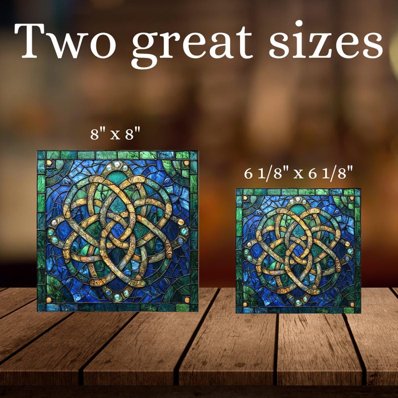 Celtic Pattern Ceramic Art Tile Decor for Kitchen Bedroom Bookshelf ...