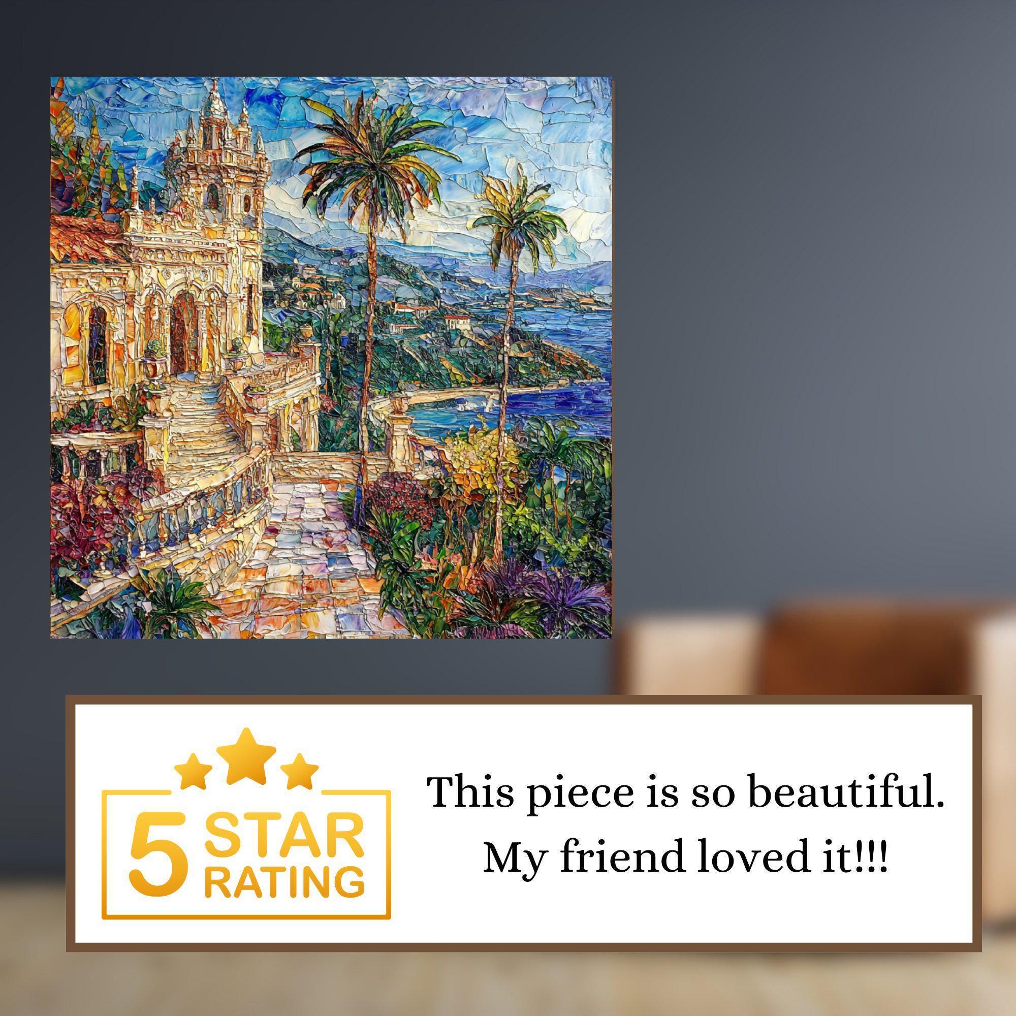 Hearst Castle Castle Decor Ceramic Art Tile for Book Nook Bookshelf ...