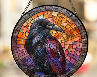 Raven Suncatcher for Window Decor Gift for Mothers Day Birthday Gift for Her Mom Mother Grandmother Daughter Son