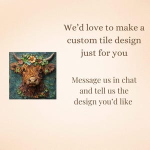Irish Highland Cow Ceramic Art Tile Artful Bookshelf Book Nook Wall Decor Gift for Her Saint Patrick's Day Springtime Irish afbeelding 10