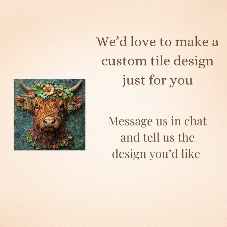 Irish Highland Cow Ceramic Art Tile Artful Bookshelf Book Nook Wall Decor Gift for Her Saint Patrick's Day Springtime Irish afbeelding 10