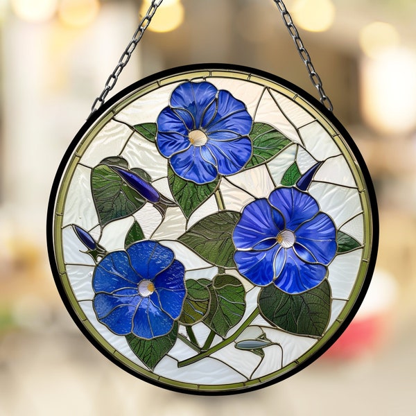 Morning Glory September Artful Birth Month Suncatcher for Mothers Day Birthday Gift for Her Mom Wife Mother Grandmother