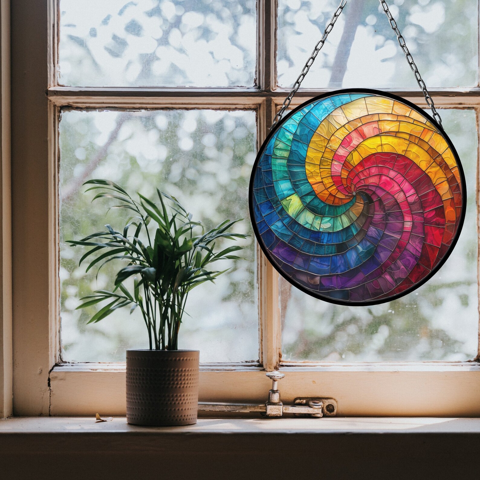 Concentric Circles Suncatcher for Window Decor Gift for Mothers Day ...