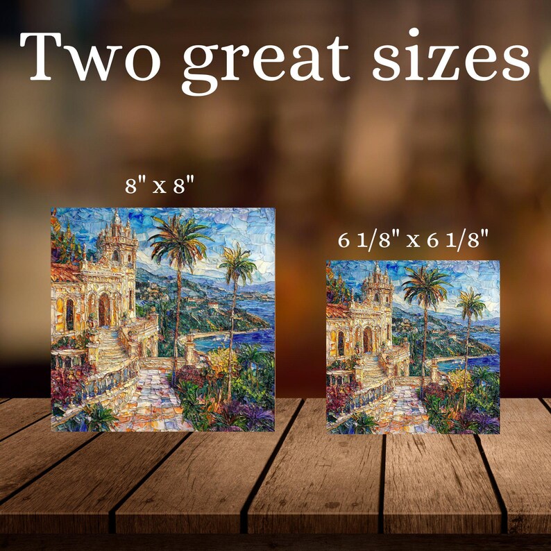 Hearst Castle Castle Decor Ceramic Art Tile for Book Nook Bookshelf ...