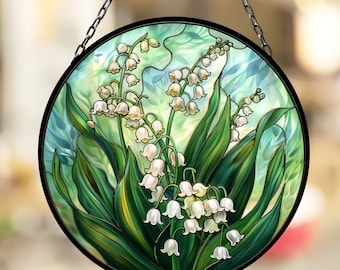 Lily of the Valley May Vibrant Birth Month Suncatcher for Mothers Day Birthday Gift for Her Mom Wife Mother Grandmother