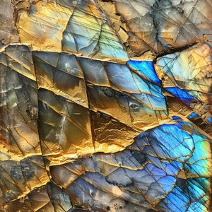 Labradorite Ceramic Art Tile Decorative Glossy Tile for Bookshelf Book ...