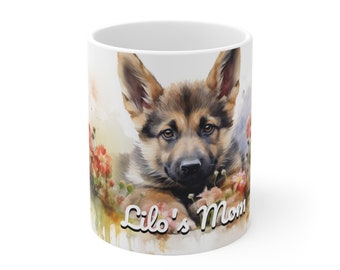 Tasse de race de chien PERSONNALISER avec la race de chien PERSONNALISER avec votre texte Cadeau pour elle Cadeau pour son cadeau d'anniversaire Tasse à café Tasse à thé