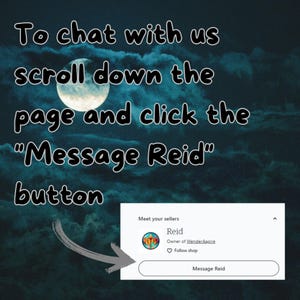 May include: A screenshot of a website with a message to scroll down the page and click the "Message Reid" button to chat with the seller. The seller's name is Reid and they are the owner of Wender Aspire.