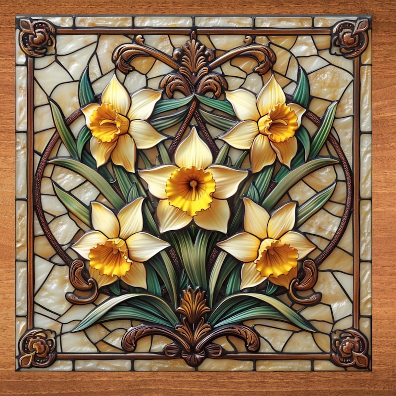 Daffodils Tiles - Etsy