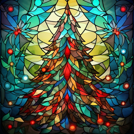 Christmas stained glass deals
