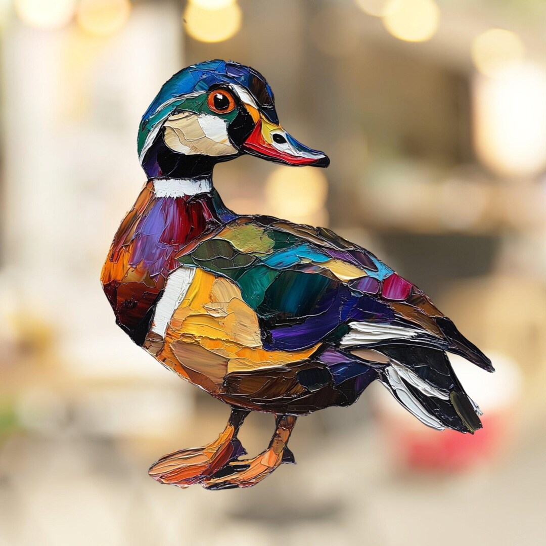 Wood Duck Bird Window Cling No Adhesive, Easy to Place and Reuse ...