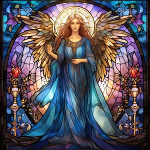 Adhesivo para vidriera con diseño de ángel